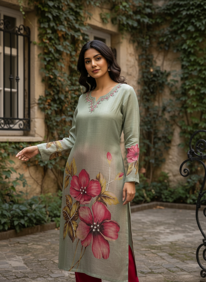 Premium Pastel Moti Work Suit