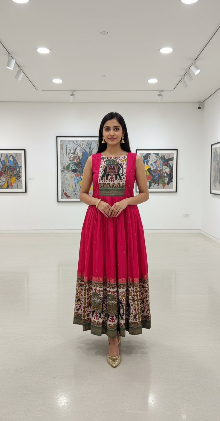 Premium Hatti Design One Piece -Pink