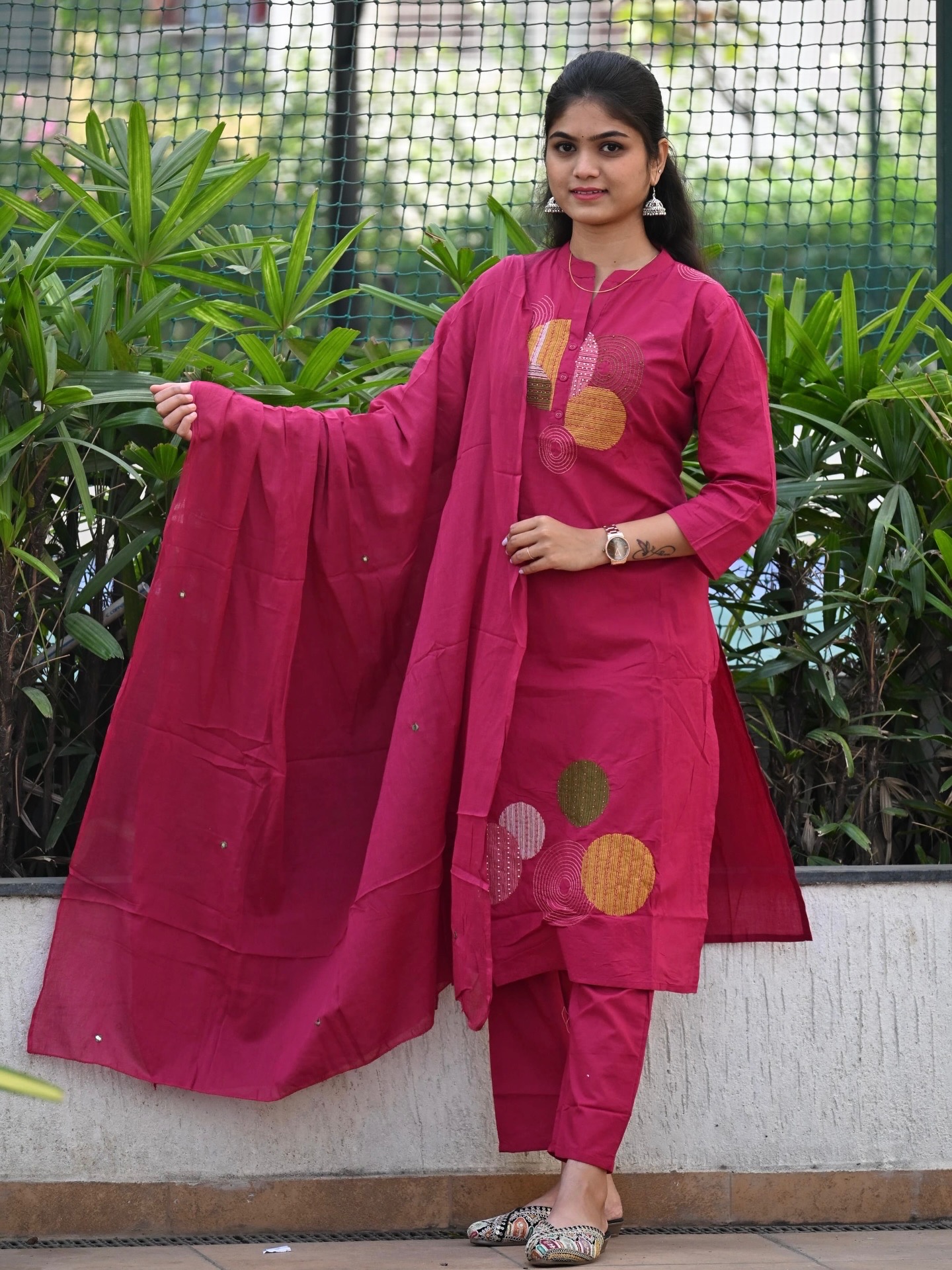 Premium Pink Cotton Suit